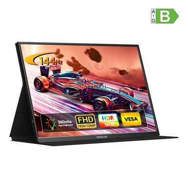 ZEUSLAP Prijenosni monitor P16 Ultra, 16", 1920 x 1200, 144 Hz, crni